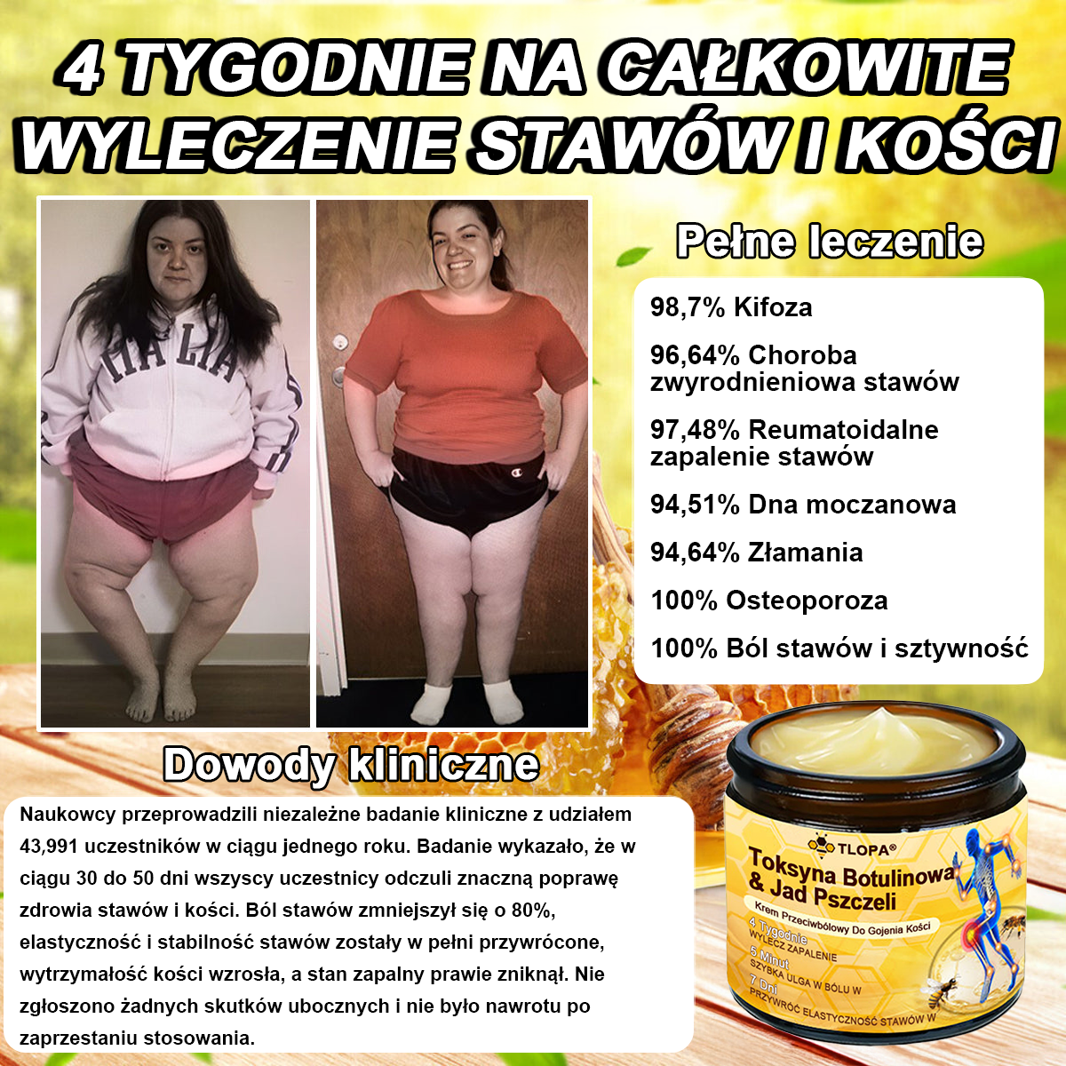 TLOPA® Toksyna botulinowa i jad pszczeli Balsam Łagodzący Ból i Leczenie Kości🐝🌿 (Polecane dla seniorów przez ortopedów)🎁