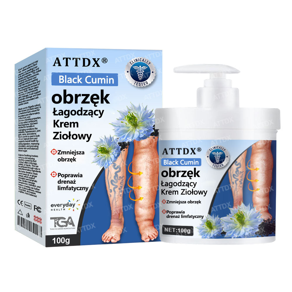 💧💧ATTDX® Krem ziołowy łagodzący obrzęki z czarnuszką