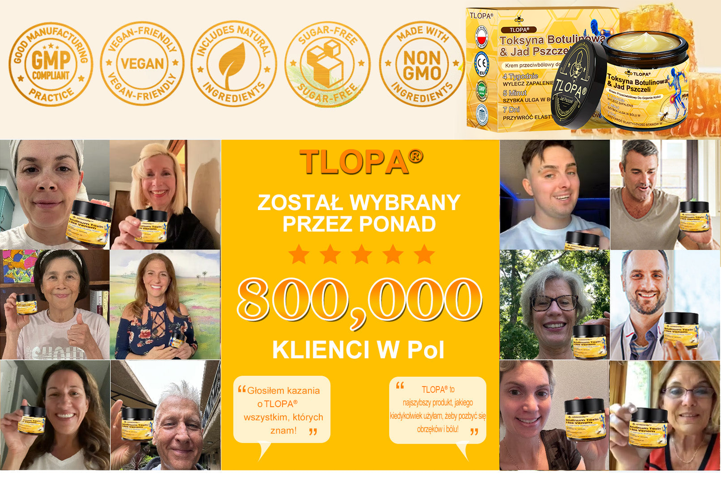 TLOPA® Toksyna botulinowa i jad pszczeli Balsam Łagodzący Ból i Leczenie Kości🐝🌿 (Polecane dla seniorów przez ortopedów)🎁