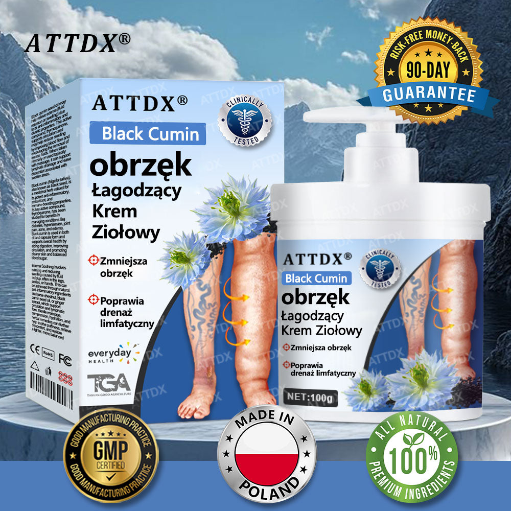💧💧ATTDX® Krem ziołowy łagodzący obrzęki z czarnuszką