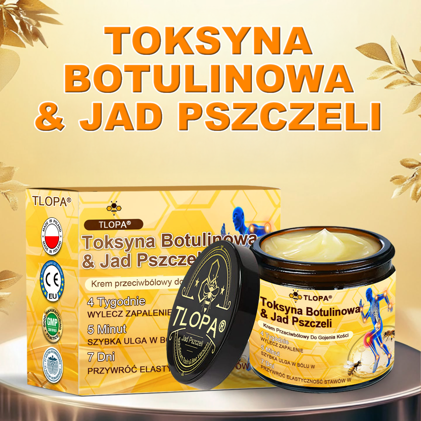 TLOPA® Toksyna botulinowa i jad pszczeli Balsam Łagodzący Ból i Leczenie Kości🐝🌿 (Polecane dla seniorów przez ortopedów)🎁