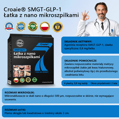 🔥[Zobacz wyniki w ciągu 7 dni 🛡Croaie® SMGT-GLP-1 Nano Microneedle Patch （Bezbolesny, długotrwały, zajmujący się cukrzycą, otyłością i chorobami układu krążenia）.